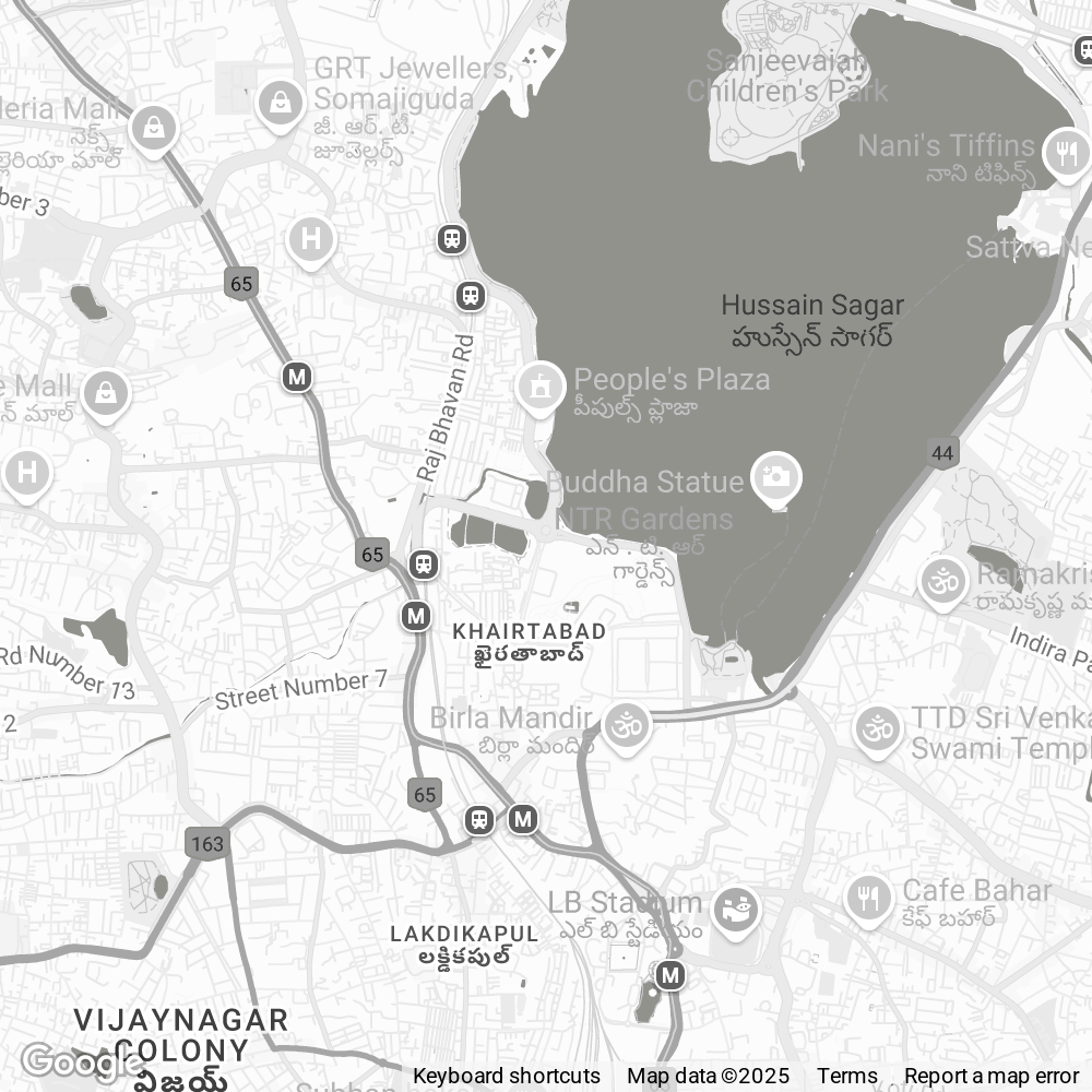 Interactive map showing Bridge Software Solutions location in Hyderabad